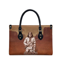 Geronimo Native American Leather Bag Rifle and Desert Landscape Native American Warrior - Wonder Print Shop