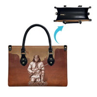 Geronimo Native American Leather Bag Rifle and Desert Landscape Native American Warrior - Wonder Print Shop