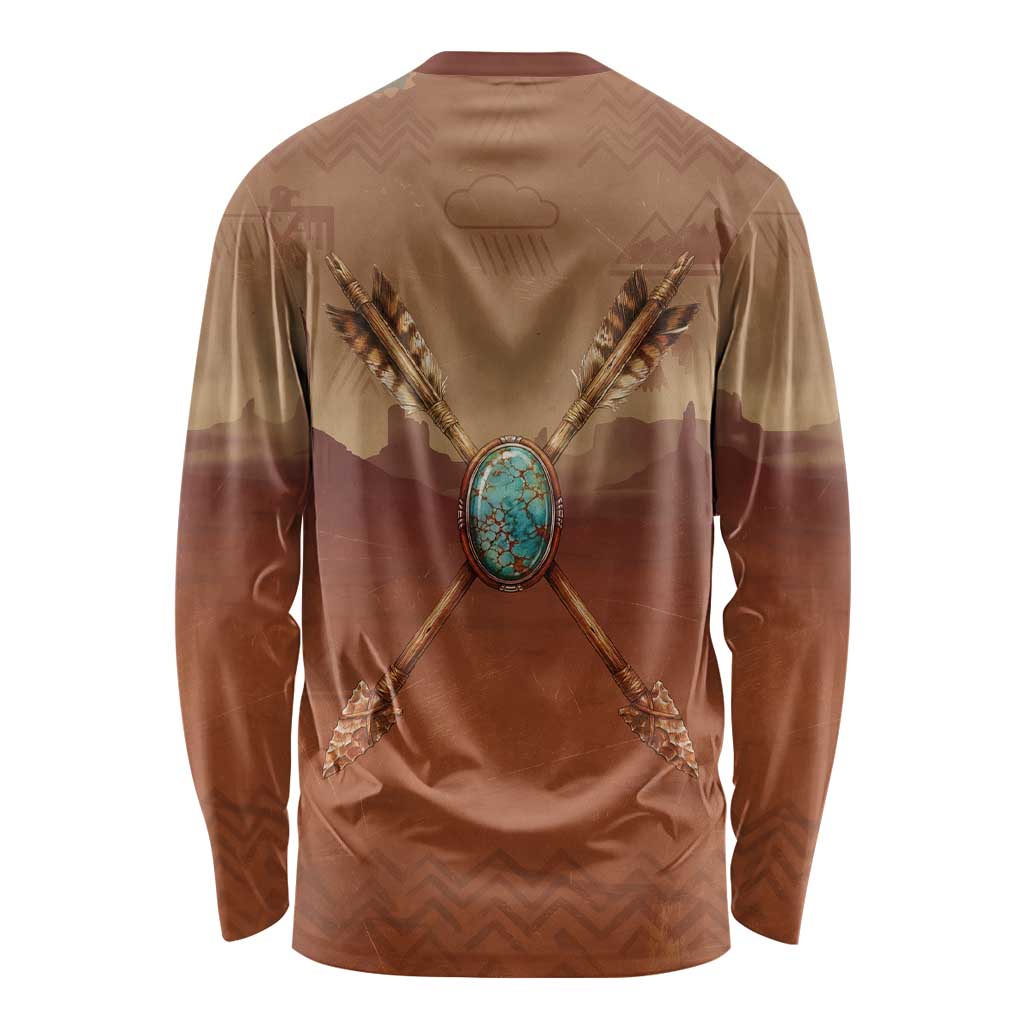 Geronimo Native American Long Sleeve Shirt Rifle and Desert Landscape Native American Warrior - Wonder Print Shop