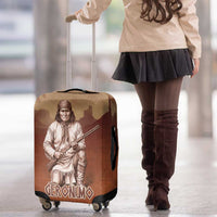 Geronimo Native American Luggage Cover Rifle and Desert Landscape Native American Warrior - Wonder Print Shop
