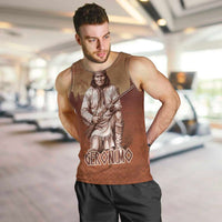 Geronimo Native American Men Tank Top Rifle and Desert Landscape Native American Warrior - Wonder Print Shop