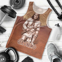 Geronimo Native American Men Tank Top Rifle and Desert Landscape Native American Warrior - Wonder Print Shop