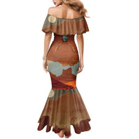 Geronimo Native American Mermaid Dress Rifle and Desert Landscape Native American Warrior - Wonder Print Shop