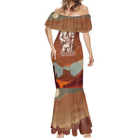 Geronimo Native American Mermaid Dress Rifle and Desert Landscape Native American Warrior - Wonder Print Shop
