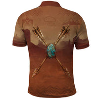 Geronimo Native American Polo Shirt Rifle and Desert Landscape Native American Warrior - Wonder Print Shop