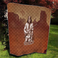 Geronimo Native American Quilt Rifle and Desert Landscape Native American Warrior - Wonder Print Shop