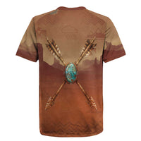 Geronimo Native American Rugby Jersey Rifle and Desert Landscape Native American Warrior - Wonder Print Shop