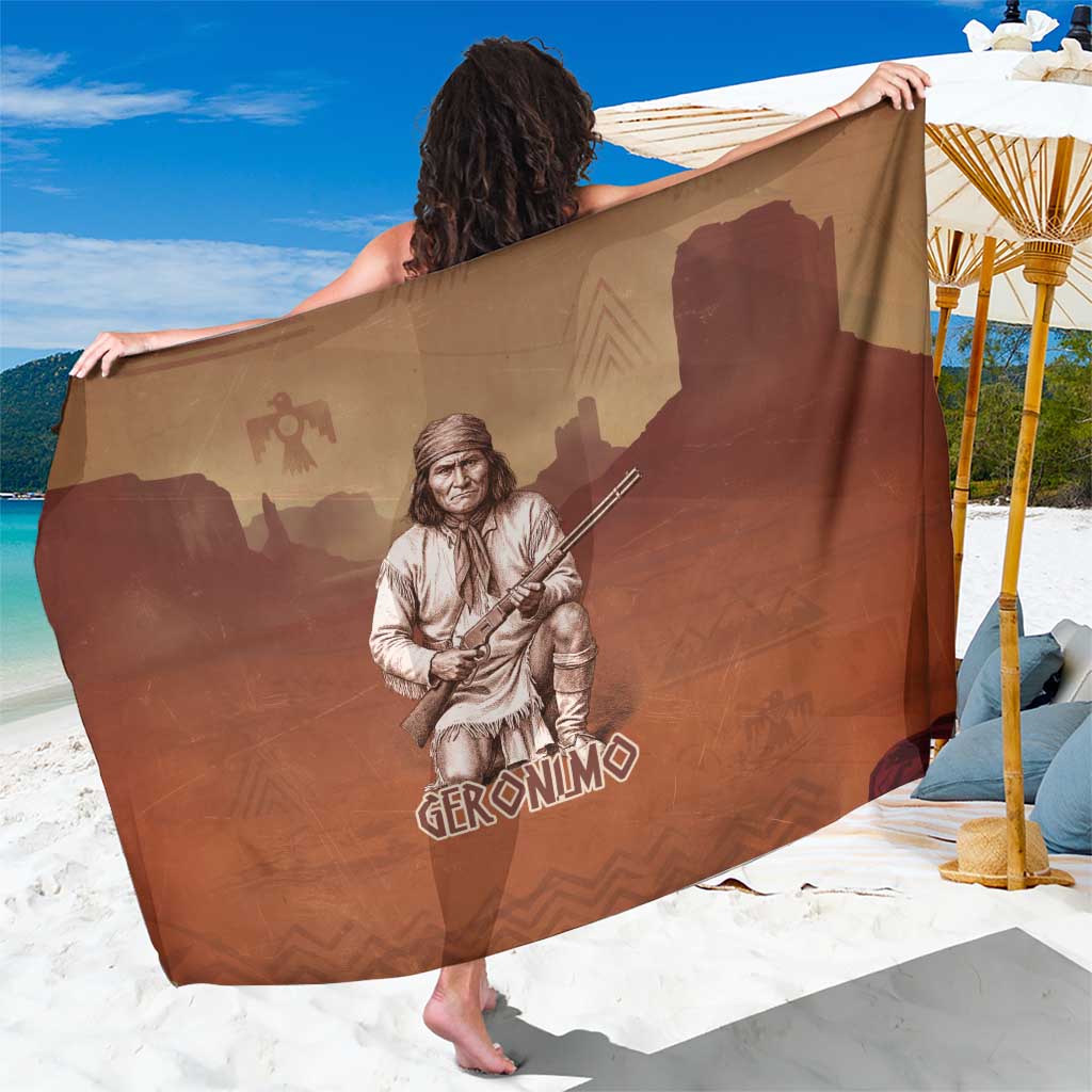 Geronimo Native American Sarong Rifle and Desert Landscape Native American Warrior - Wonder Print Shop