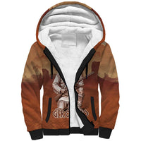 Geronimo Native American Sherpa Hoodie Rifle and Desert Landscape Native American Warrior - Wonder Print Shop