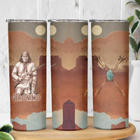 Geronimo Native American Skinny Tumbler Rifle and Desert Landscape Native American Warrior - Wonder Print Shop