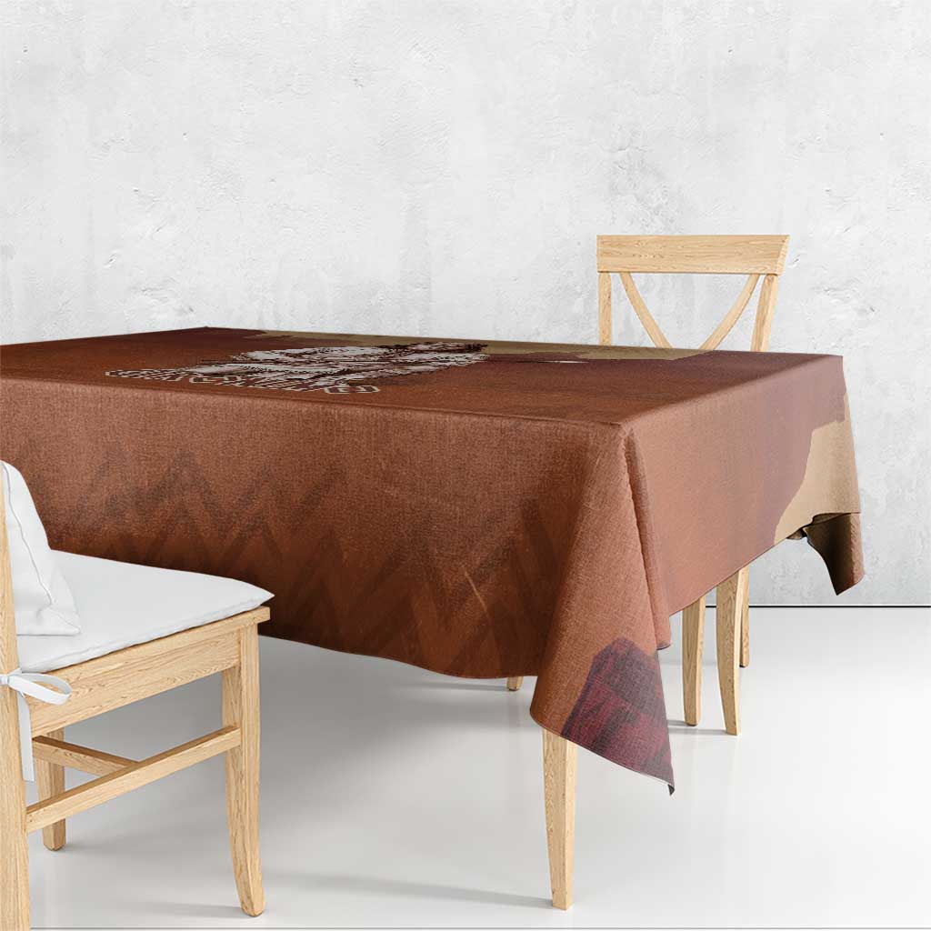 Geronimo Native American Tablecloth Rifle and Desert Landscape Native American Warrior - Wonder Print Shop