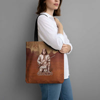 Geronimo Native American Tote Bag Rifle and Desert Landscape Native American Warrior - Wonder Print Shop