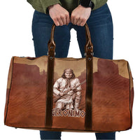 Geronimo Native American Travel Bag Rifle and Desert Landscape Native American Warrior - Wonder Print Shop