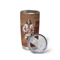 Geronimo Native American Tumbler Cup Rifle and Desert Landscape Native American Warrior - Wonder Print Shop