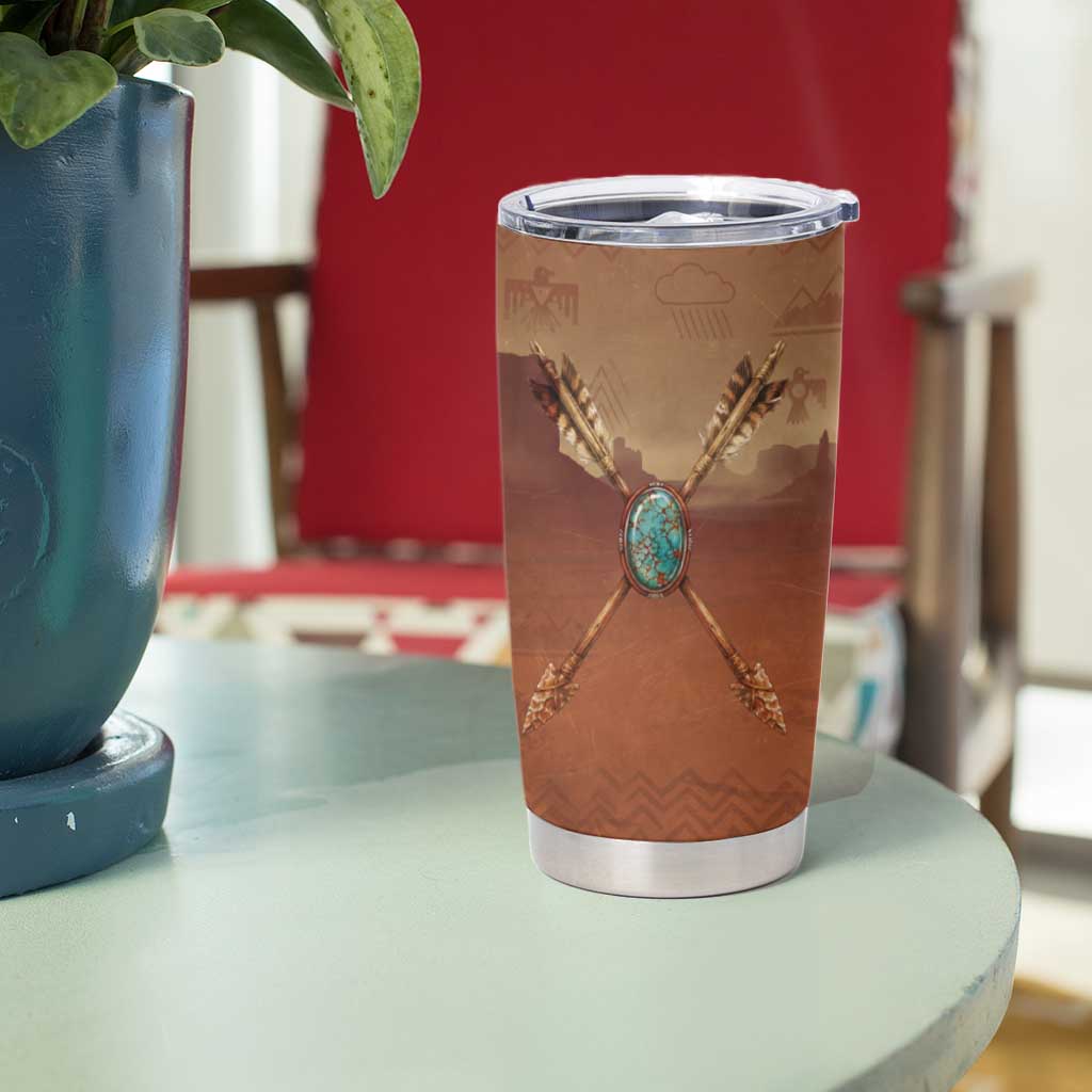 Geronimo Native American Tumbler Cup Rifle and Desert Landscape Native American Warrior - Wonder Print Shop
