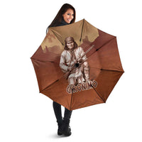 Geronimo Native American Umbrella Rifle and Desert Landscape Native American Warrior - Wonder Print Shop