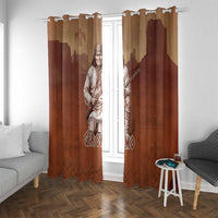 Geronimo Native American Window Curtain Rifle and Desert Landscape Native American Warrior - Wonder Print Shop