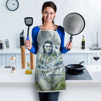 Chief Joseph Native American Apron Tribal Heart Symbol Inspirational Quote Will Fight No More Forever - Wonder Print Shop