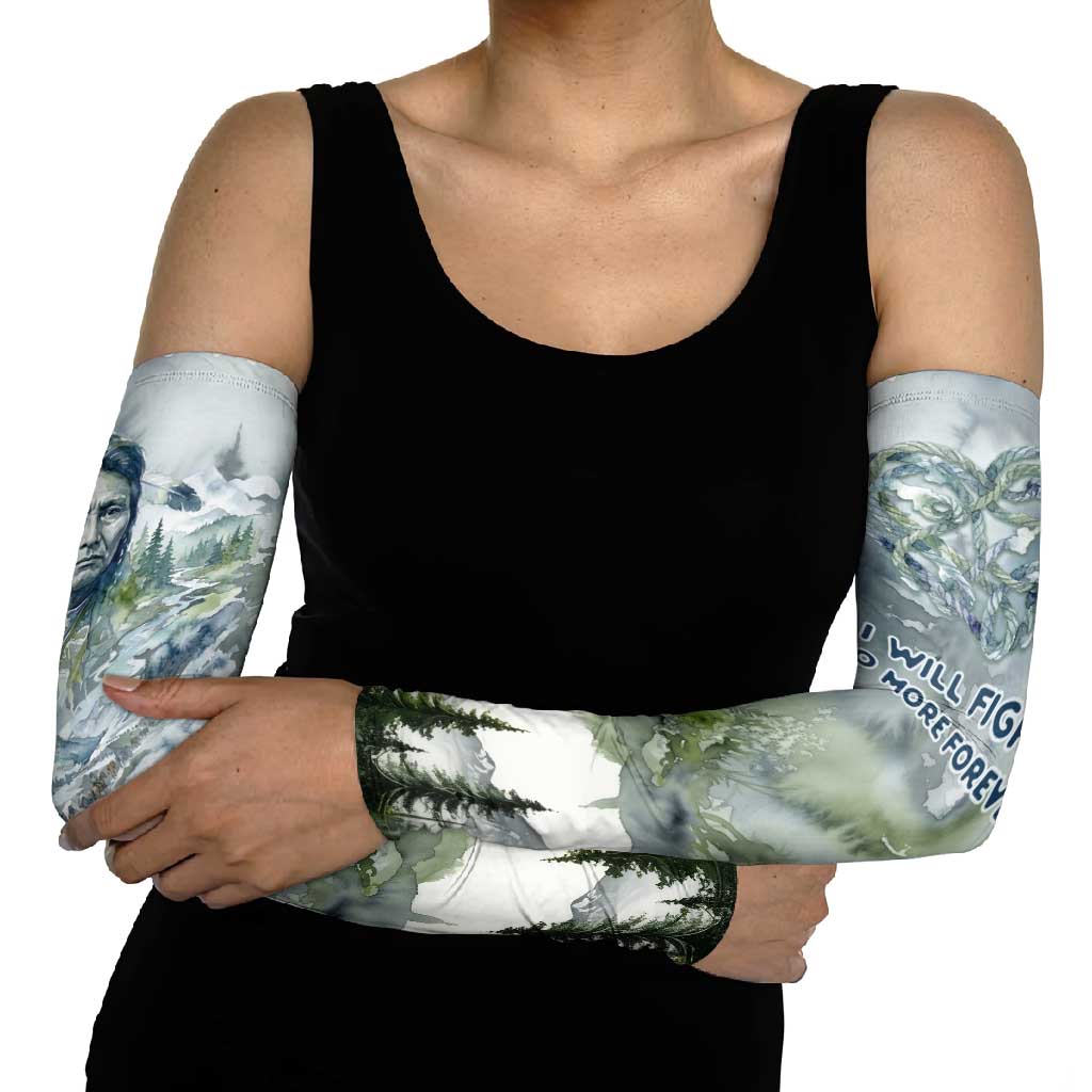 Chief Joseph Native American Arm Sleeves Tribal Heart Symbol Inspirational Quote Will Fight No More Forever - Wonder Print Shop