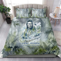 Chief Joseph Native American Bedding Set Tribal Heart Symbol Inspirational Quote Will Fight No More Forever - Wonder Print Shop