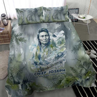 Chief Joseph Native American Bedding Set Tribal Heart Symbol Inspirational Quote Will Fight No More Forever - Wonder Print Shop