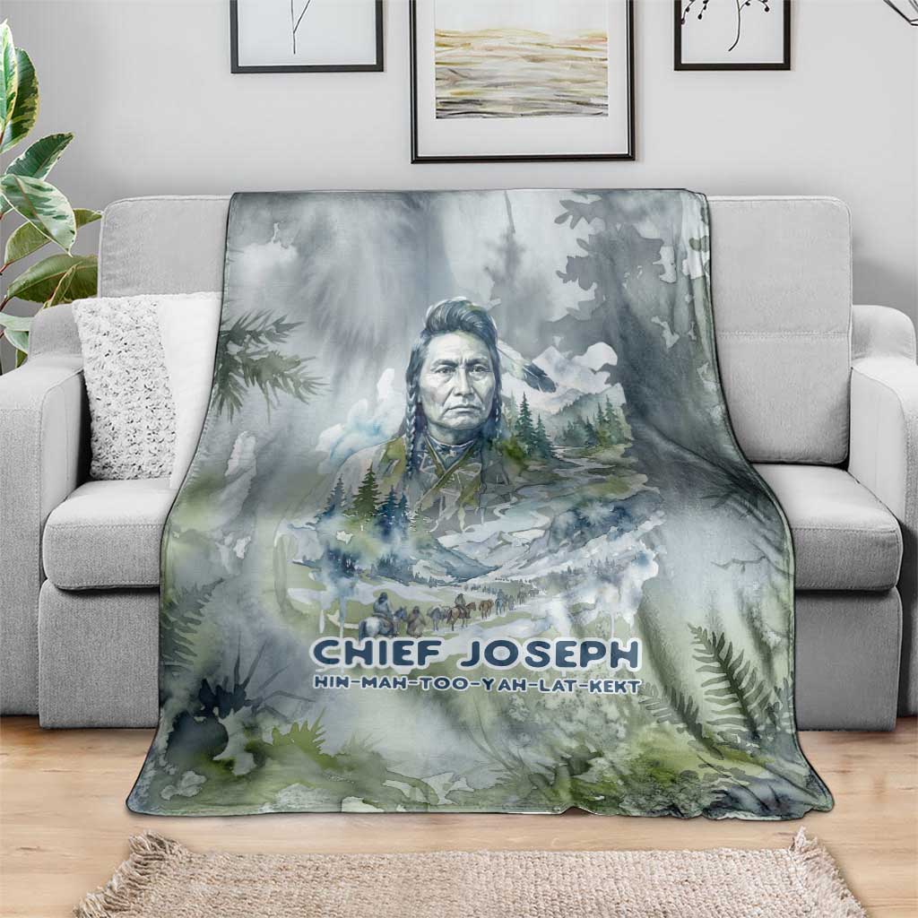 Chief Joseph Native American Blanket Tribal Heart Symbol Inspirational Quote Will Fight No More Forever - Wonder Print Shop