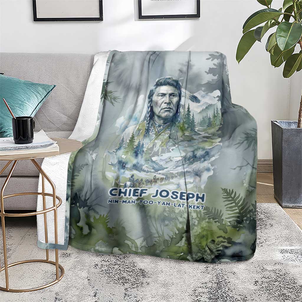 Chief Joseph Native American Blanket Tribal Heart Symbol Inspirational Quote Will Fight No More Forever - Wonder Print Shop