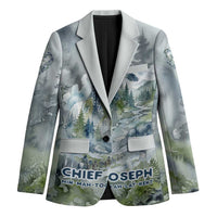 Chief Joseph Native American Blazer Tribal Heart Symbol Inspirational Quote Will Fight No More Forever - Wonder Print Shop