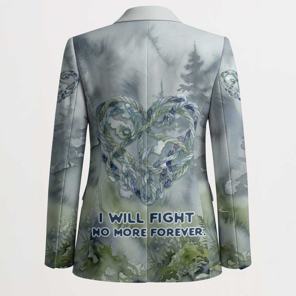 Chief Joseph Native American Blazer Tribal Heart Symbol Inspirational Quote Will Fight No More Forever - Wonder Print Shop
