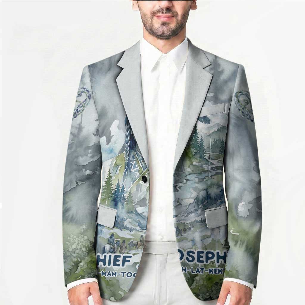 Chief Joseph Native American Blazer Tribal Heart Symbol Inspirational Quote Will Fight No More Forever - Wonder Print Shop