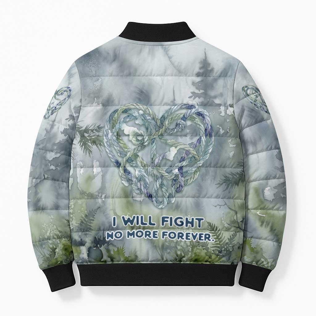 Chief Joseph Native American Bomber Puffer Jacket Tribal Heart Symbol Inspirational Quote Will Fight No More Forever - Wonder Print Shop