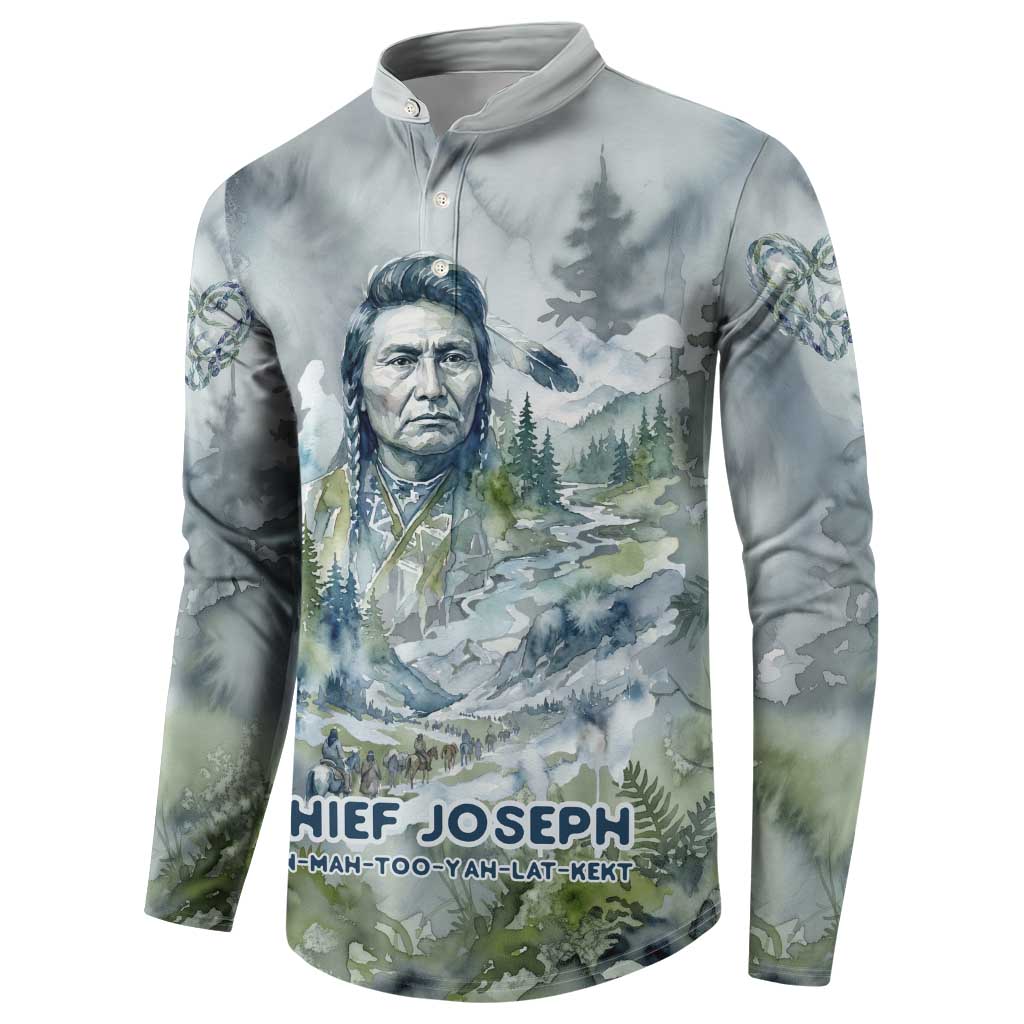 Chief Joseph Native American Button Sweatshirt Tribal Heart Symbol Inspirational Quote Will Fight No More Forever - Wonder Print Shop
