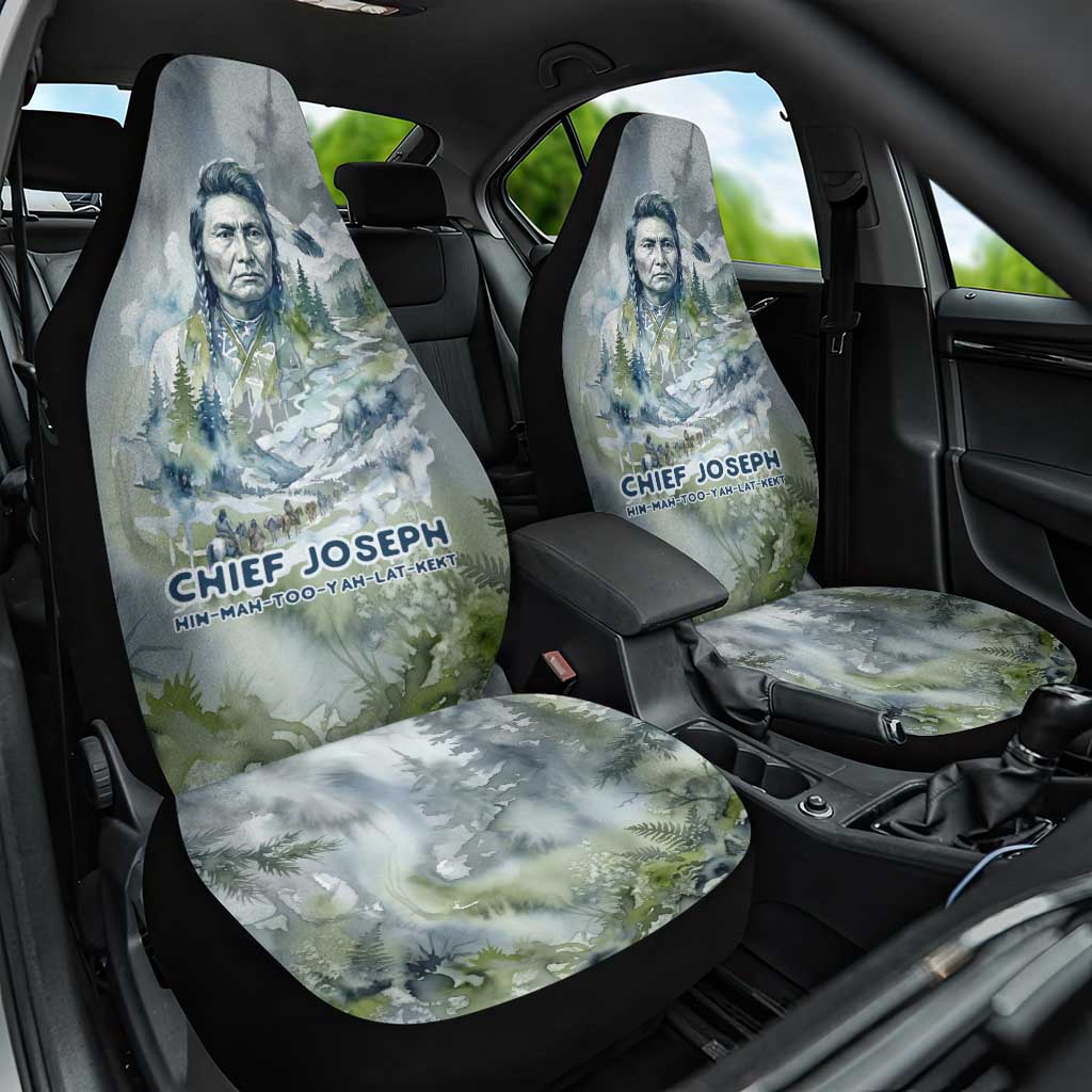 Chief Joseph Native American Car Seat Cover Tribal Heart Symbol Inspirational Quote Will Fight No More Forever - Wonder Print Shop