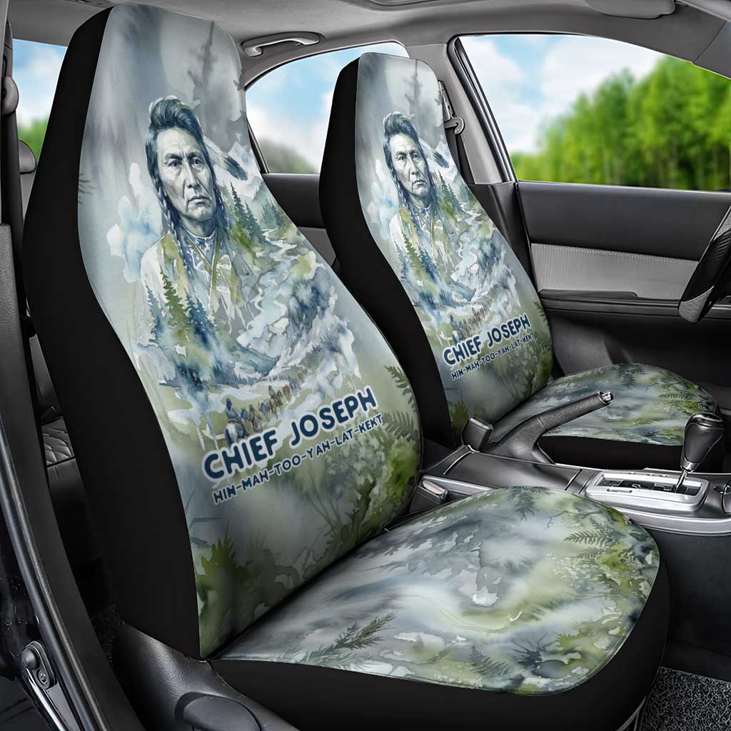 Chief Joseph Native American Car Seat Cover Tribal Heart Symbol Inspirational Quote Will Fight No More Forever - Wonder Print Shop