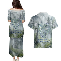 Chief Joseph Native American Couples Matching Puletasi and Hawaiian Shirt Tribal Heart Symbol Inspirational Quote Will Fight No More Forever - Wonder Print Shop