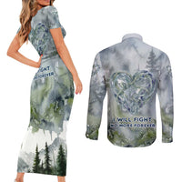 Chief Joseph Native American Couples Matching Short Sleeve Bodycon Dress and Long Sleeve Button Shirt Tribal Heart Symbol Inspirational Quote Will Fight No More Forever - Wonder Print Shop