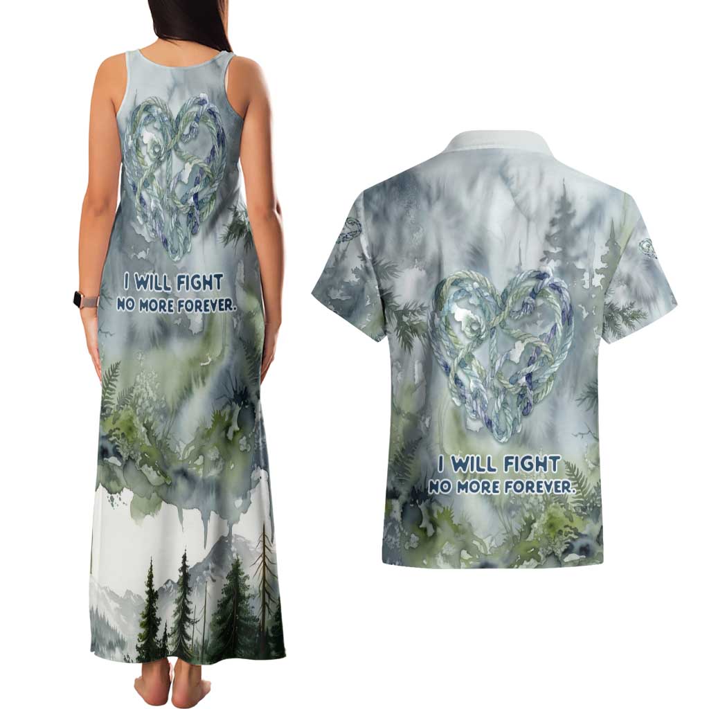 Chief Joseph Native American Couples Matching Tank Maxi Dress and Hawaiian Shirt Tribal Heart Symbol Inspirational Quote Will Fight No More Forever - Wonder Print Shop