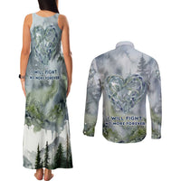 Chief Joseph Native American Couples Matching Tank Maxi Dress and Long Sleeve Button Shirt Tribal Heart Symbol Inspirational Quote Will Fight No More Forever - Wonder Print Shop