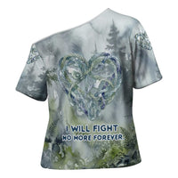 Chief Joseph Native American Cross Shoulder Shirt Tribal Heart Symbol Inspirational Quote Will Fight No More Forever - Wonder Print Shop