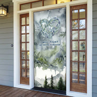 Chief Joseph Native American Door Cover Tribal Heart Symbol Inspirational Quote Will Fight No More Forever - Wonder Print Shop