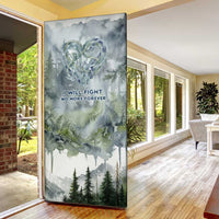 Chief Joseph Native American Door Cover Tribal Heart Symbol Inspirational Quote Will Fight No More Forever - Wonder Print Shop