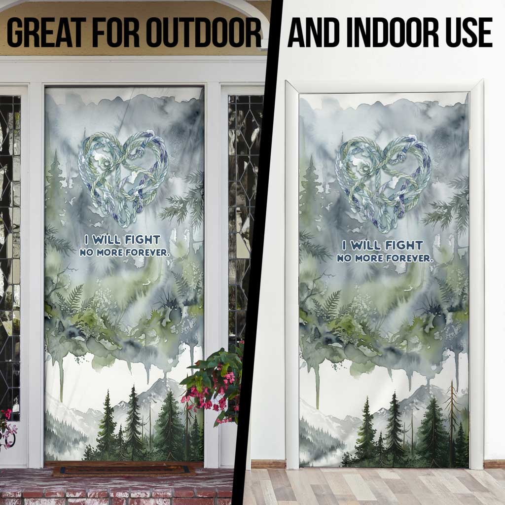 Chief Joseph Native American Door Cover Tribal Heart Symbol Inspirational Quote Will Fight No More Forever - Wonder Print Shop