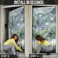 Chief Joseph Native American Door Cover Tribal Heart Symbol Inspirational Quote Will Fight No More Forever - Wonder Print Shop