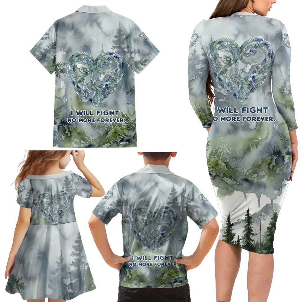 Chief Joseph Native American Family Matching Long Sleeve Bodycon Dress and Hawaiian Shirt Tribal Heart Symbol Inspirational Quote Will Fight No More Forever - Wonder Print Shop