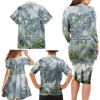 Chief Joseph Native American Family Matching Long Sleeve Bodycon Dress and Hawaiian Shirt Tribal Heart Symbol Inspirational Quote Will Fight No More Forever - Wonder Print Shop