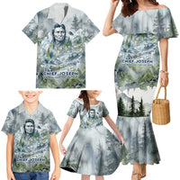 Chief Joseph Native American Family Matching Mermaid Dress and Hawaiian Shirt Tribal Heart Symbol Inspirational Quote Will Fight No More Forever - Wonder Print Shop