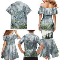 Chief Joseph Native American Family Matching Mermaid Dress and Hawaiian Shirt Tribal Heart Symbol Inspirational Quote Will Fight No More Forever - Wonder Print Shop