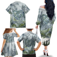Chief Joseph Native American Family Matching Off The Shoulder Long Sleeve Dress and Hawaiian Shirt Tribal Heart Symbol Inspirational Quote Will Fight No More Forever - Wonder Print Shop