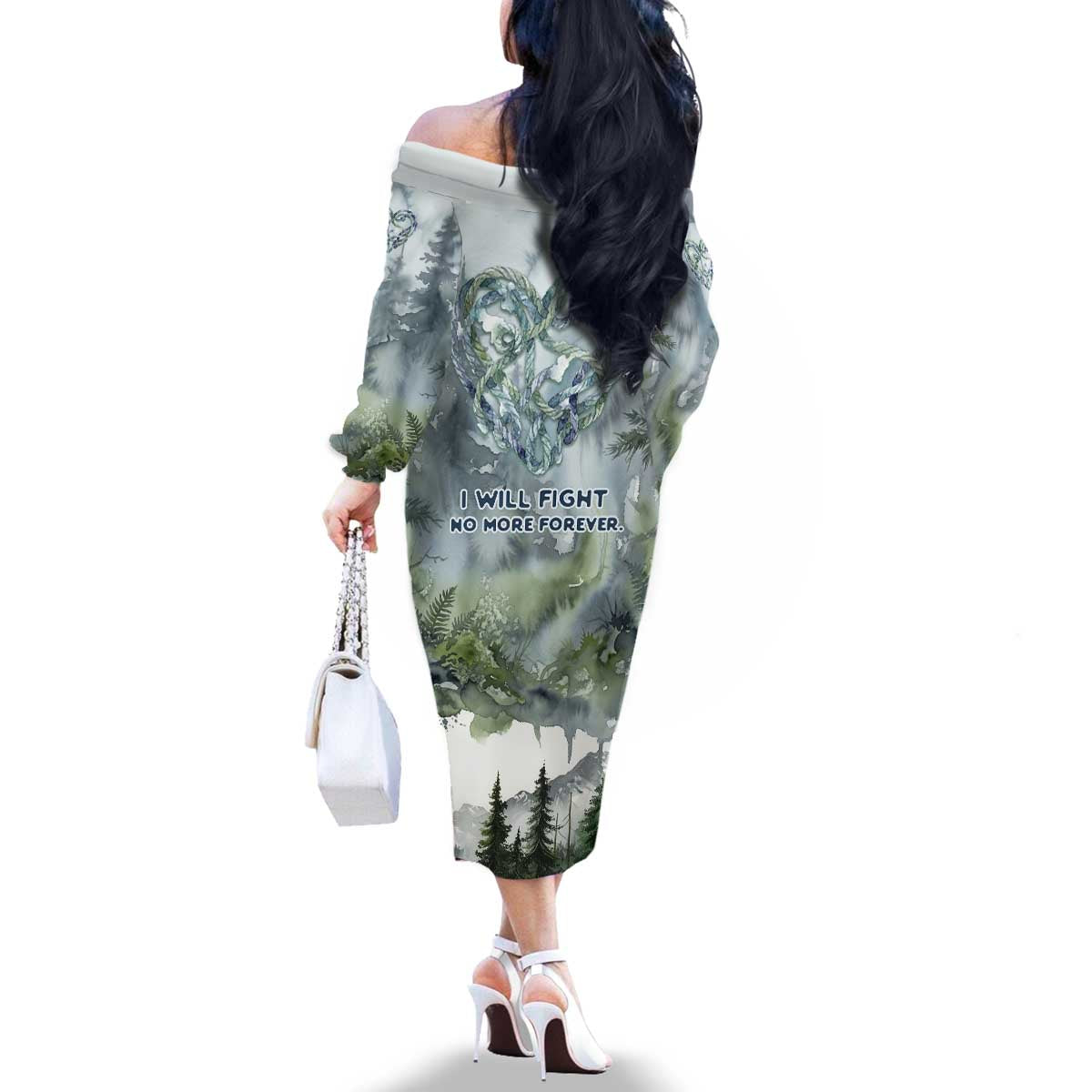 Chief Joseph Native American Family Matching Off The Shoulder Long Sleeve Dress and Hawaiian Shirt Tribal Heart Symbol Inspirational Quote Will Fight No More Forever - Wonder Print Shop