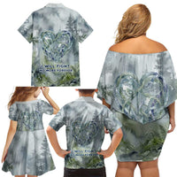 Chief Joseph Native American Family Matching Off Shoulder Short Dress and Hawaiian Shirt Tribal Heart Symbol Inspirational Quote Will Fight No More Forever - Wonder Print Shop